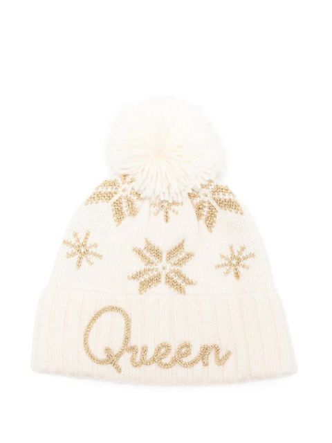 MC2 Saint Barth pompom snowflake hat - Neutrals - zdjęcie produktu nr 1