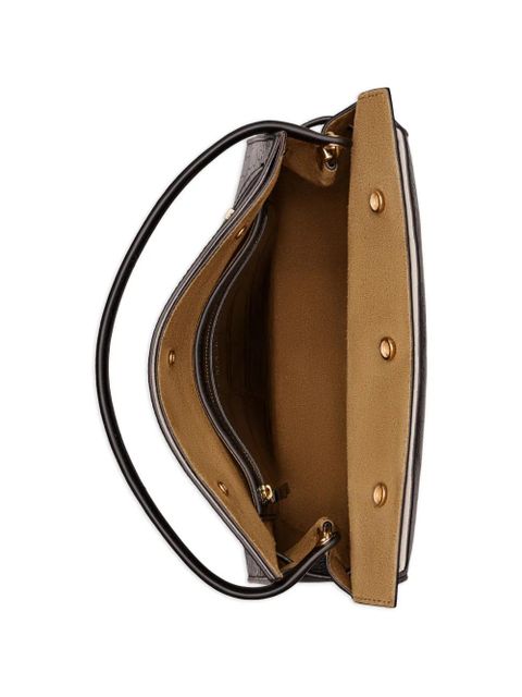 Tory Burch small Lee Radziwill embossed double bag - Black