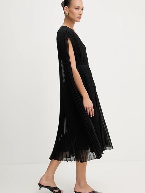 BOSS sukienka kolor czarny mini rozkloszowana 50548050