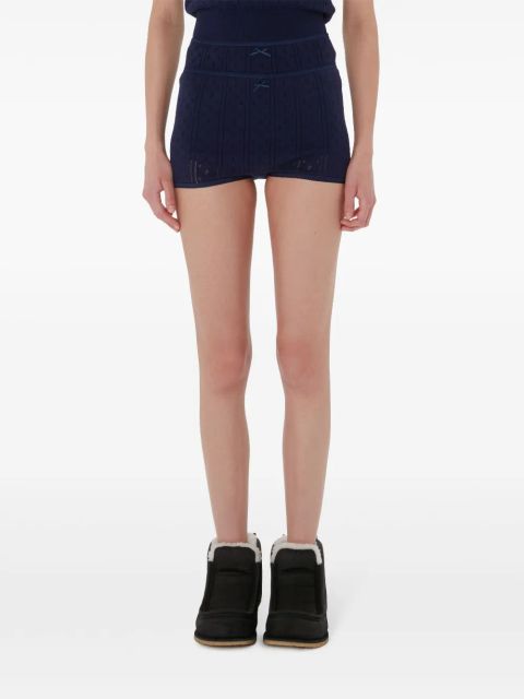 JW Anderson double-layer pointelle shorts - Blue