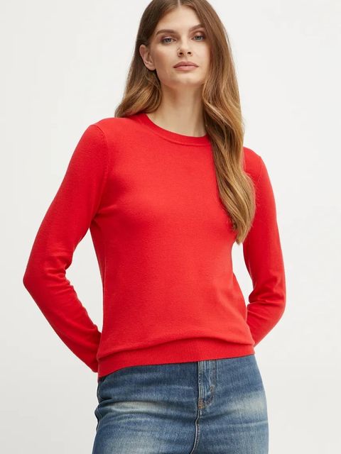 Silvian Heach sweter SCAPIN damski kolor czerwony lekki GPA24066MA