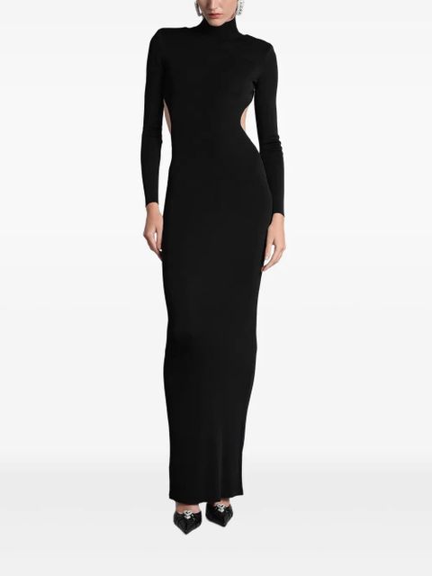 Self-Portrait ribbed maxi dress - Black - zdjęcie produktu nr 1