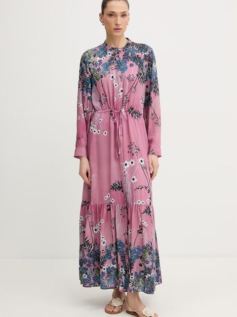 MUNTHE sukienka z dodatkiem jedwabiu BERNADETTE - zdjęcie produktu nr 1