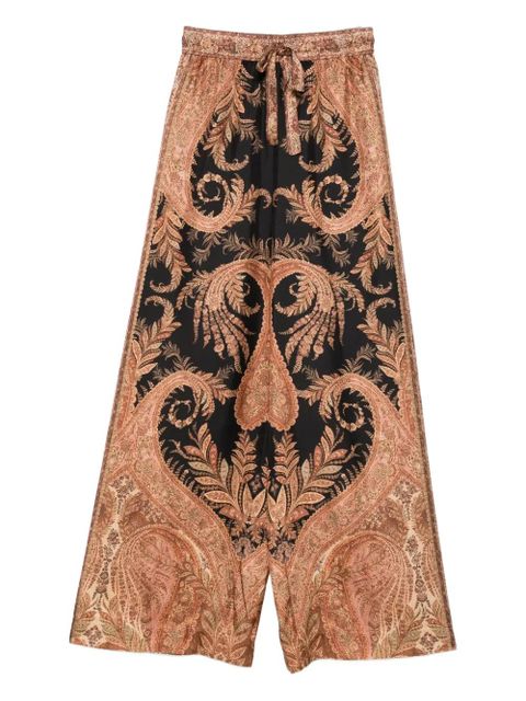 ZIMMERMANN paisley-print drawstring trousers - Black