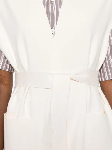 Max Mara belted gilet - White