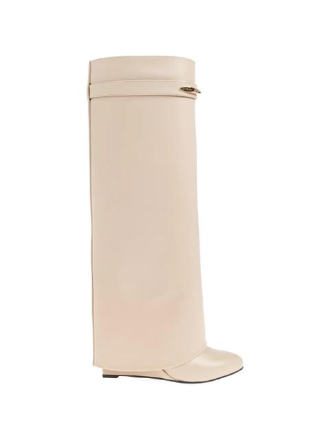 Givenchy shark lock leather boots - Neutrals - zdjęcie produktu nr 1