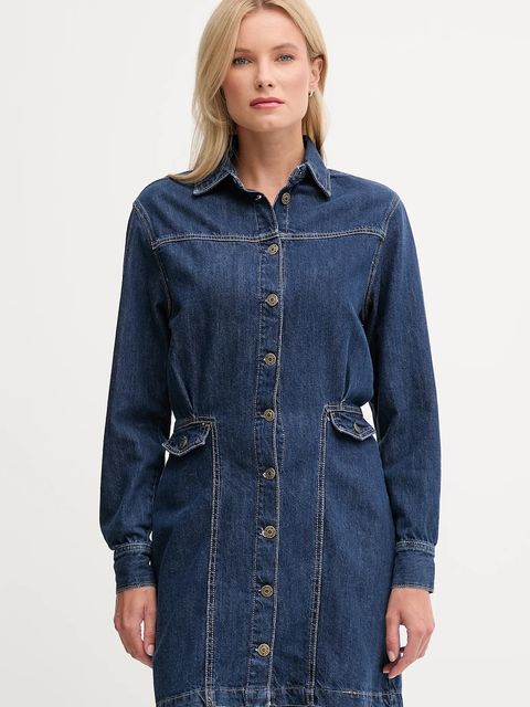 Pepe Jeans sukienka jeansowa kolor niebieski mini prosta PL9537685 - zdjęcie produktu nr 1