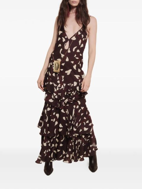 Johanna Ortiz Reinterpretation ruffled maxi dress - Brown