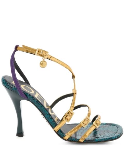 LOEWE 90mm buckle strap sandals - Gold - zdjęcie produktu nr 1