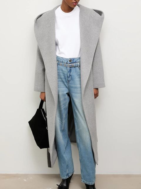 Answear.LAB płaszcz wełniany kolor szary - zdjęcie produktu nr 2