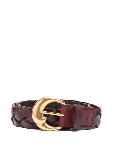 ETRO braided leather belt - Red - zdjęcie produktu nr 1