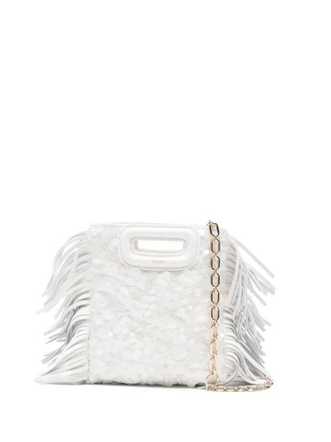 Maje fringe sequin mini bag - White - zdjęcie produktu nr 1