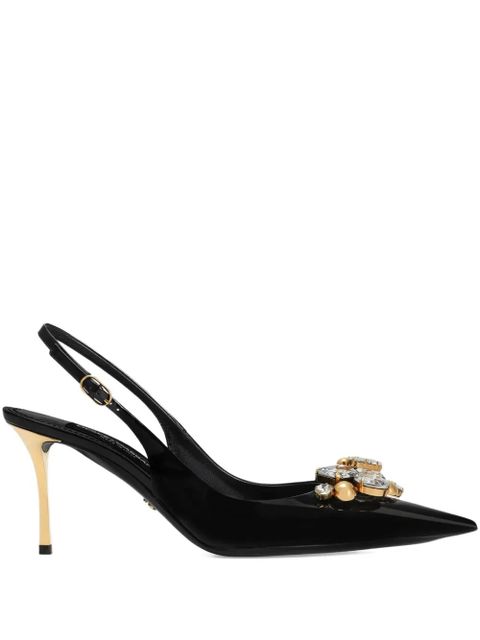 Dolce & Gabbana 75mm crystal-embellished pumps - Black - zdjęcie produktu nr 1
