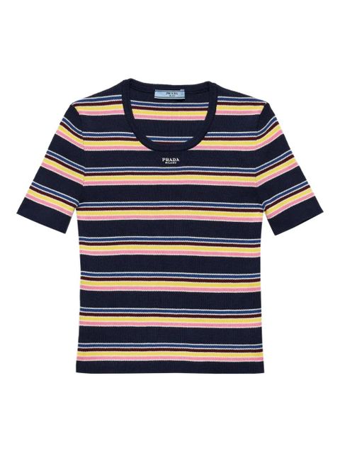 Prada striped T-shirt - Blue - zdjęcie produktu nr 1