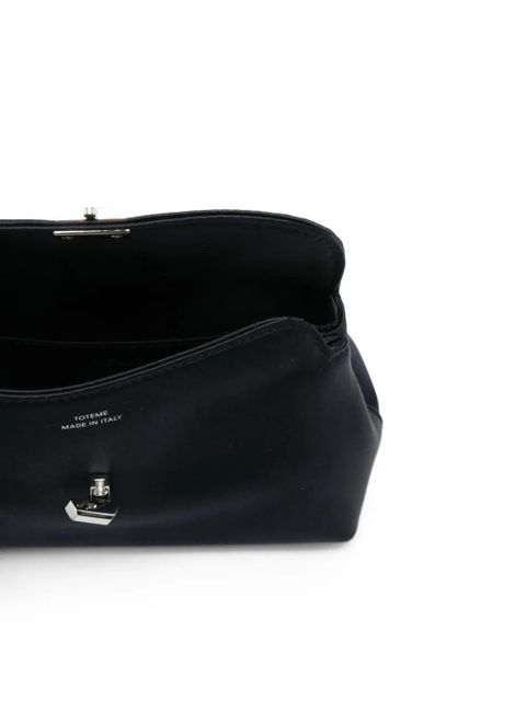 TOTEME satin T-lock clutch - Blue