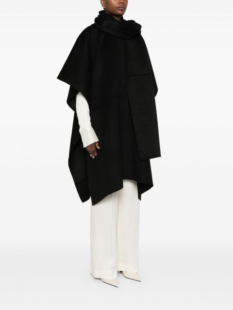 TOTEME scarf-detailing cape - Black