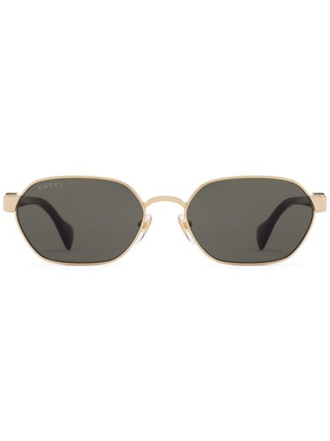 Gucci Eyewear Mini Running oval-frame sunglasses - Gold