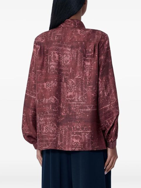 Max Mara printed silk shirt - Red