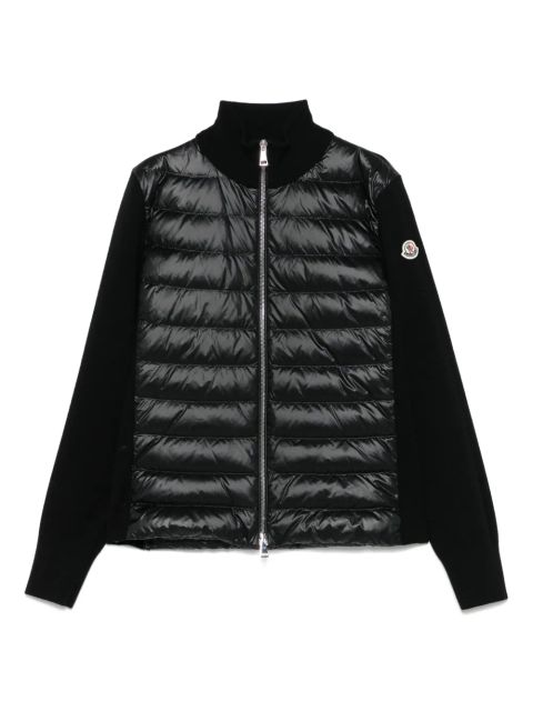 Moncler wool zip-up puffer jacket - Black