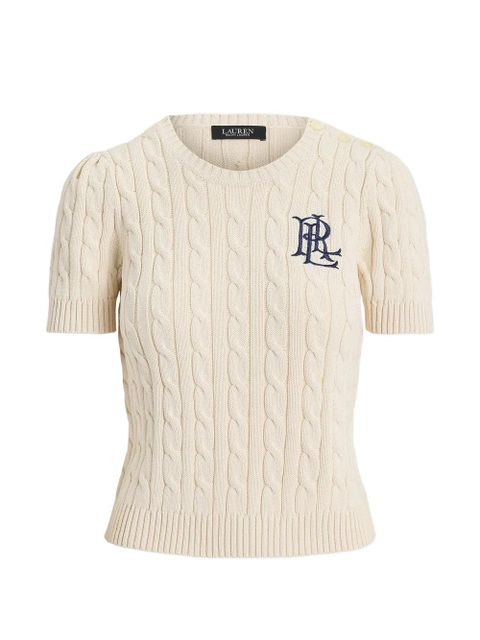Lauren Ralph Lauren cable-knit T-shirt - Neutrals - zdjęcie produktu nr 1