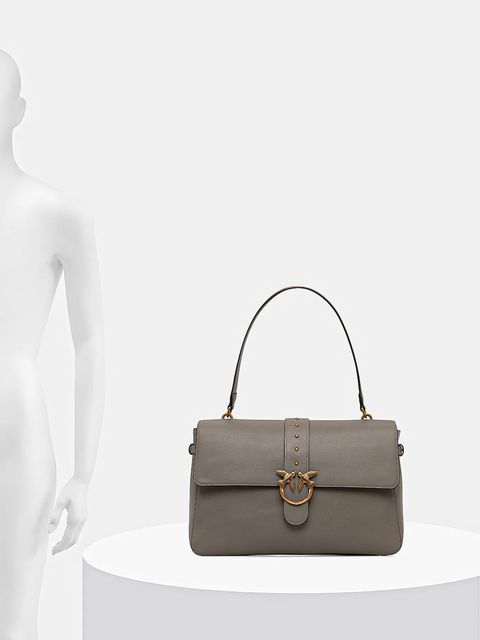 Pinko torebka skórzana kolor szary 105067 A0QO