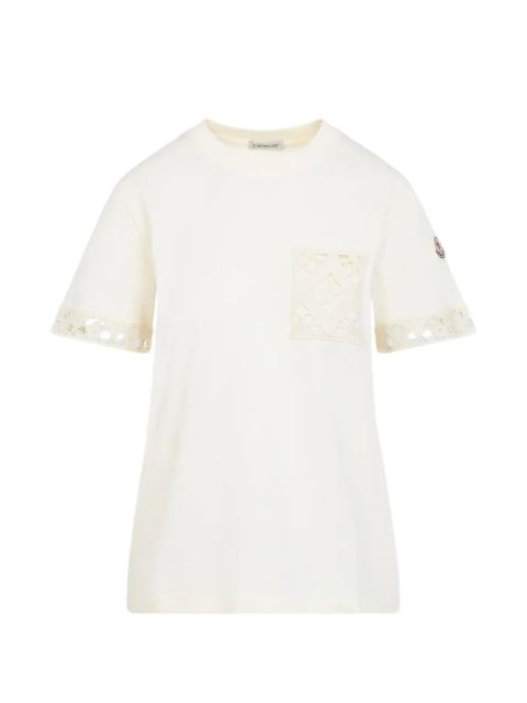 Moncler lace pocket T-shirt - Neutrals - zdjęcie produktu nr 1