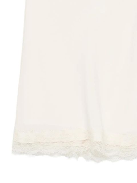 Róhe midi lace-trim skirt - Neutrals