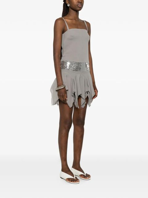 Gimaguas Leila sequin-embellishment mini dress - Grey