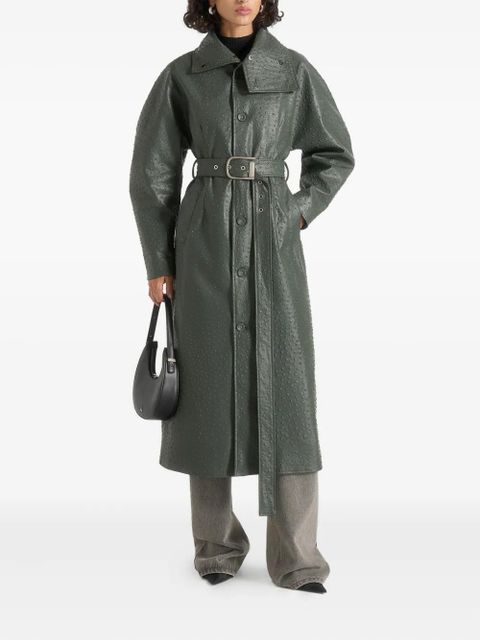 Manière De Voir Leyna balloon-sleeve belted coat - Green - zdjęcie produktu nr 1