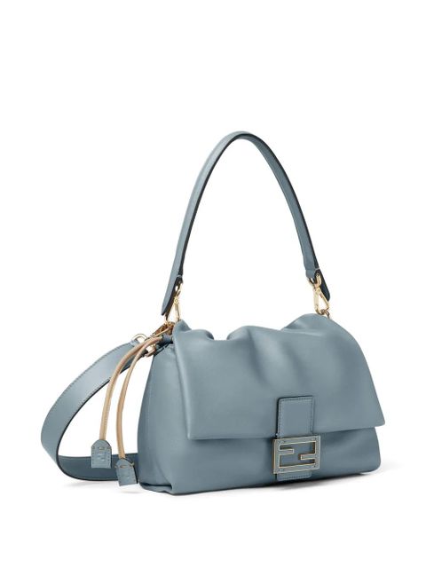 FENDI Mamma Baguette gathered-effect logo-buckle shoulder bag - Blue - zdjęcie produktu nr 2