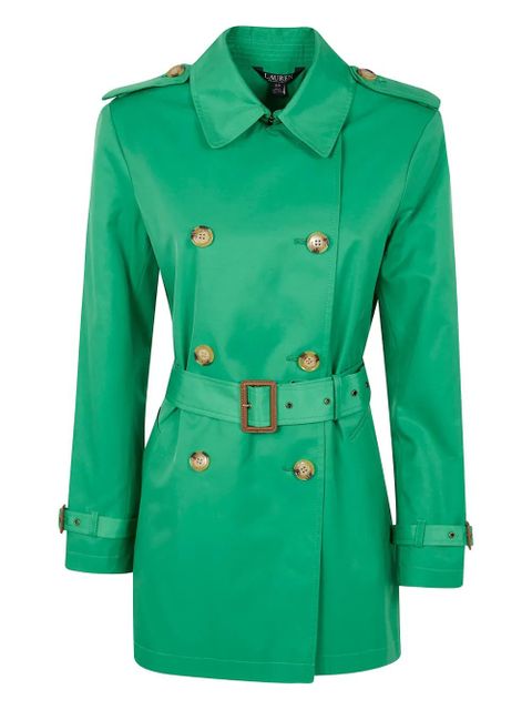 Lauren Ralph Lauren buttoned belted coat - Green - zdjęcie produktu nr 1