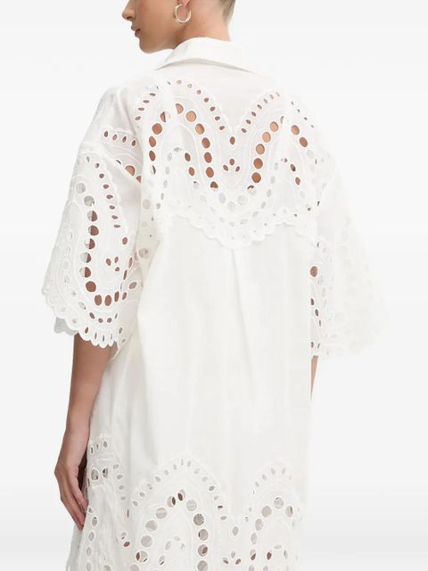Charo Ruiz Ibiza Tao broderie anglaise top - White