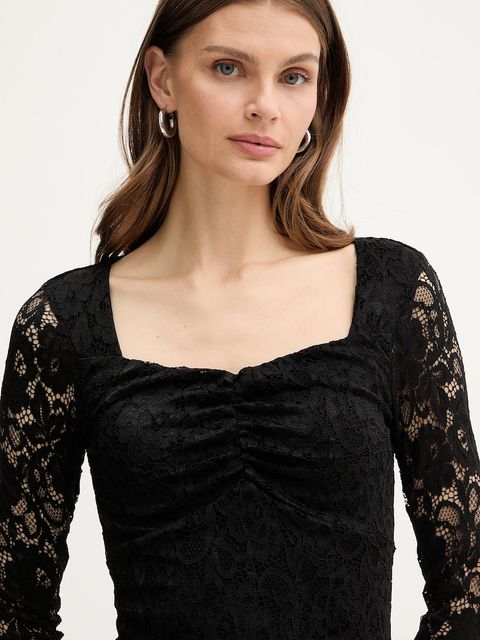 Guess bluzka damska kolor czarny gładka W6PP67 KJ210