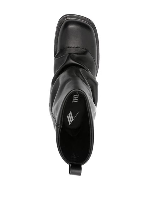 The Attico Robin leather ankle boots - Black