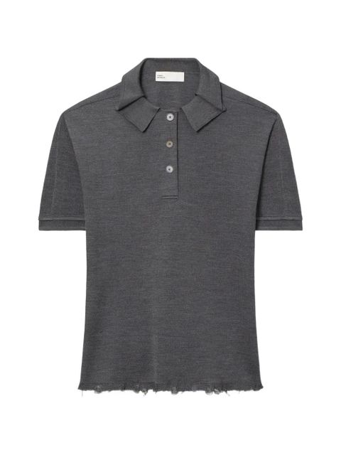 Tory Burch oversized silk polo - Grey - zdjęcie produktu nr 1