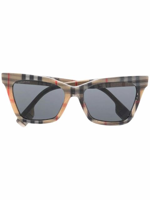 Burberry Eyewear vintage-check cat-eye sunglasses - Neutrals - zdjęcie produktu nr 1