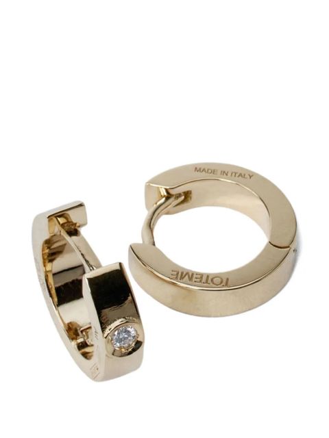 TOTEME diamond hoop earrings - Gold