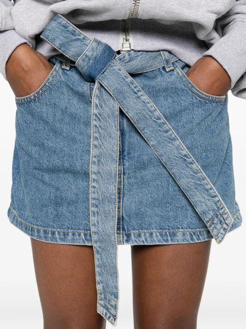 The Attico belted mini skirt - Blue