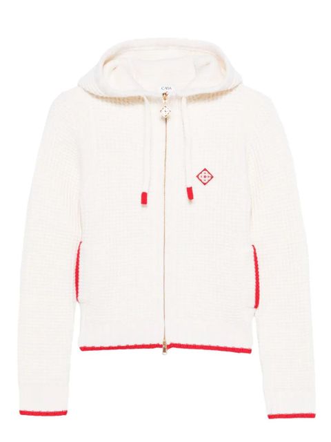 Casablanca waffle zip-up hoodie - Neutrals - zdjęcie produktu nr 1