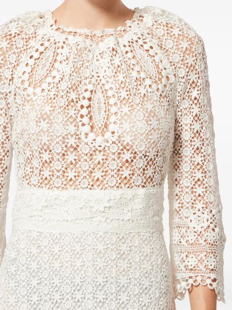 ISABEL MARANT x Hayra lace belted dress - White
