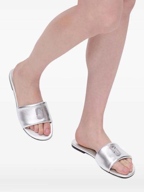 Marc Jacobs metallic-leather sandals - Silver