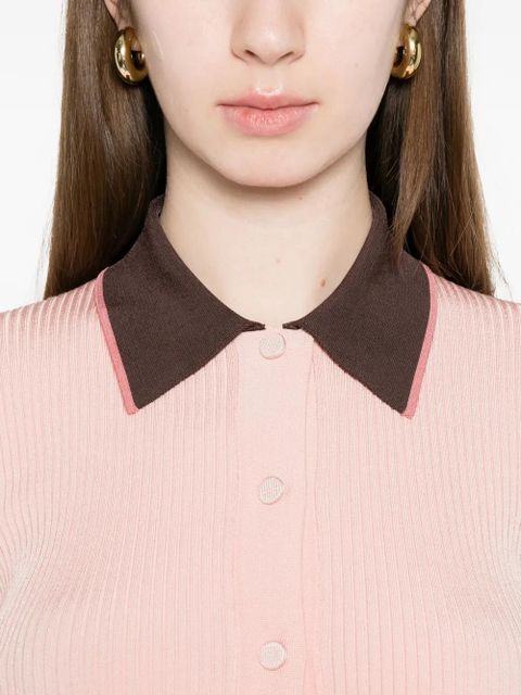 ZIMMERMANN contrast rib cardigan - Pink