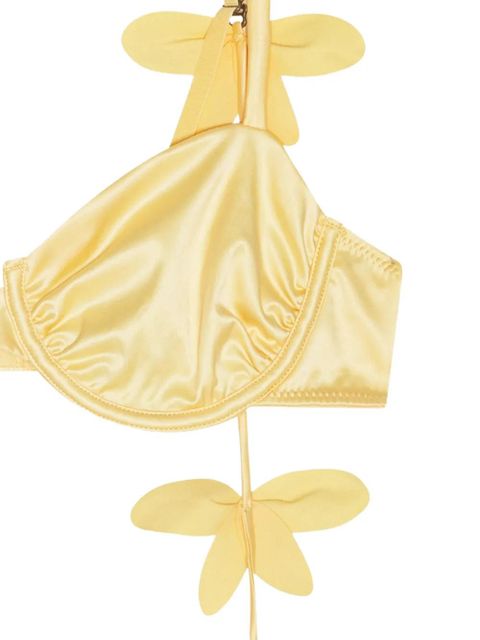 ROTATE BIRGER CHRISTENSEN x Love Stories flower detail underwire bra - Yellow
