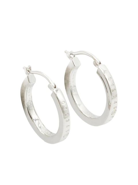 MM6 Maison Margiela Numeric-logo hoop earrings - Silver - zdjęcie produktu nr 2