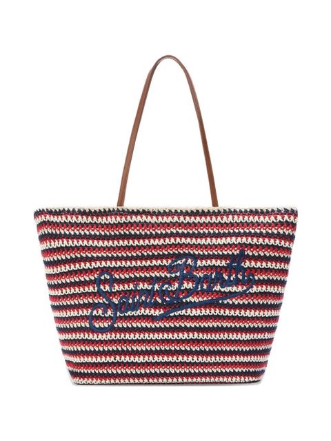 MC2 Saint Barth striped crochet tote bag - Red - zdjęcie produktu nr 1