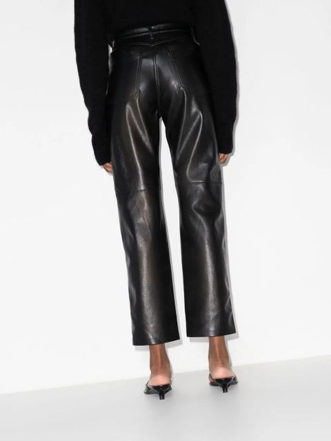 Nanushka cropped flared trousers - Black