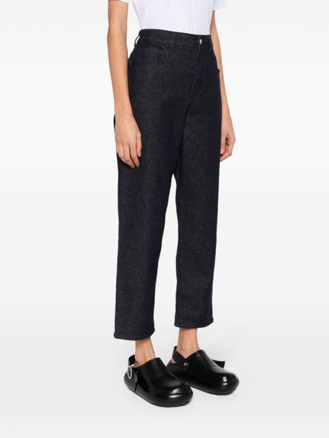 Moncler logo-patch tapered-leg jeans - Blue - zdjęcie produktu nr 2