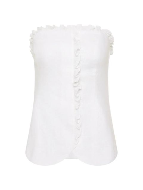 Posse Florence ruffled strapless blouse - White - zdjęcie produktu nr 2