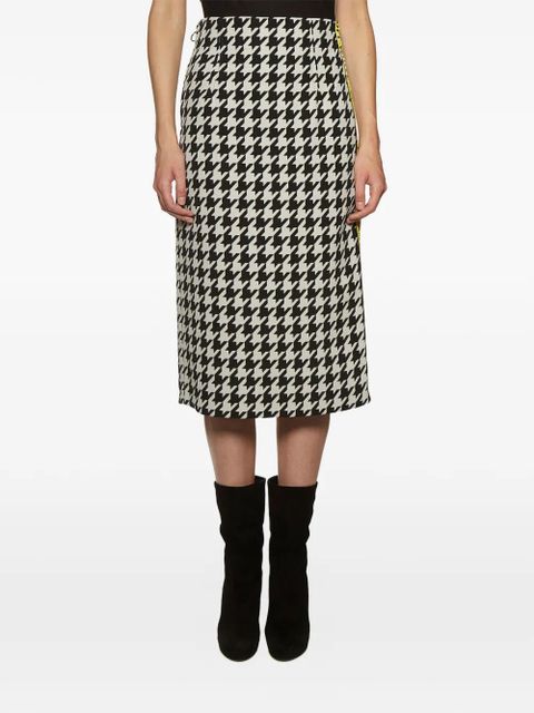 Off-White houndstooth midi skirt - Black - zdjęcie produktu nr 1