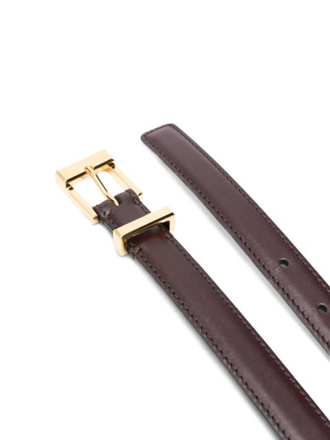 KHAITE leather buckle belt - Red - zdjęcie produktu nr 2
